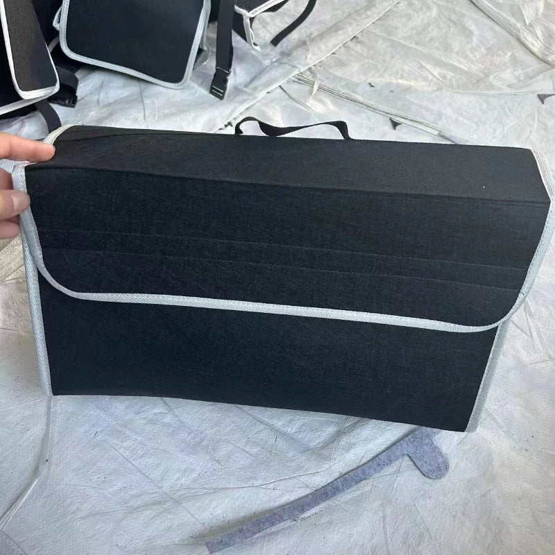 Gray Anti-Slip Car Trunk Storage Organizer - JustUsRacers