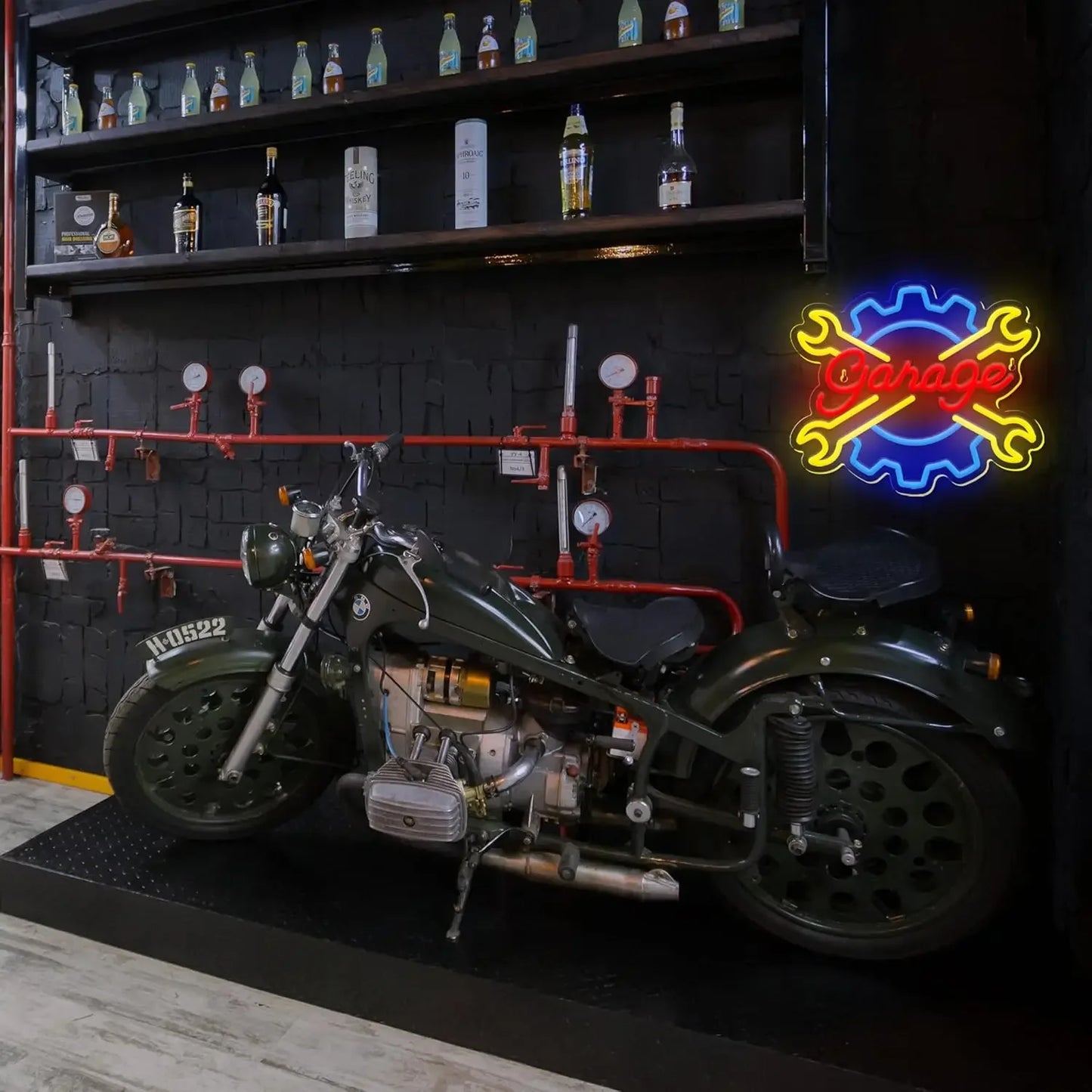 Garage Neon Sign Wrench Shaped LED Light - JustUsRacers