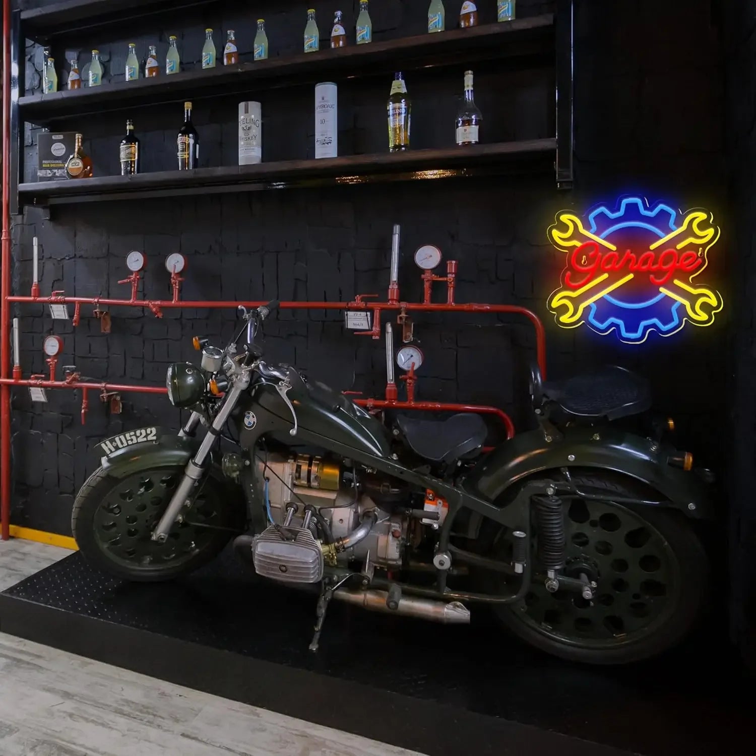 Garage Neon Sign Wrench Shaped LED Light - JustUsRacers