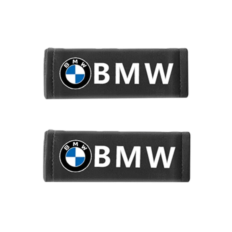 BMW logo cover for keyfob handle grips. Leather texture. (Interior pull strap for select BMW models)