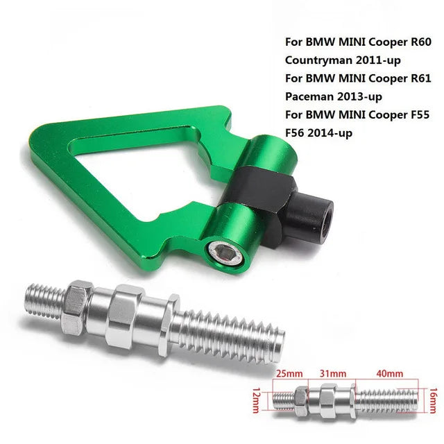 Universal aluminum tow bar with integrated bottle opener, featuring a screw attachment. (For BMW E46, E36, E30, E90 models)