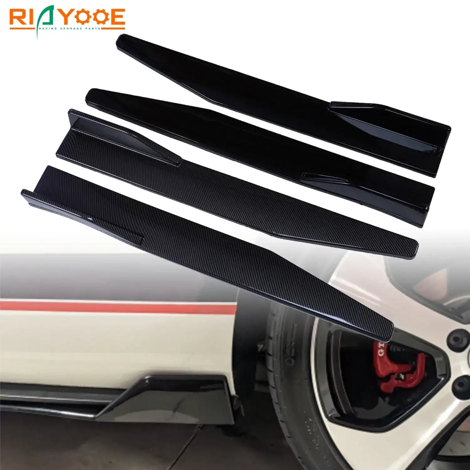 2PCS Car Side Skirts Universal 86cm - JustUsRacers