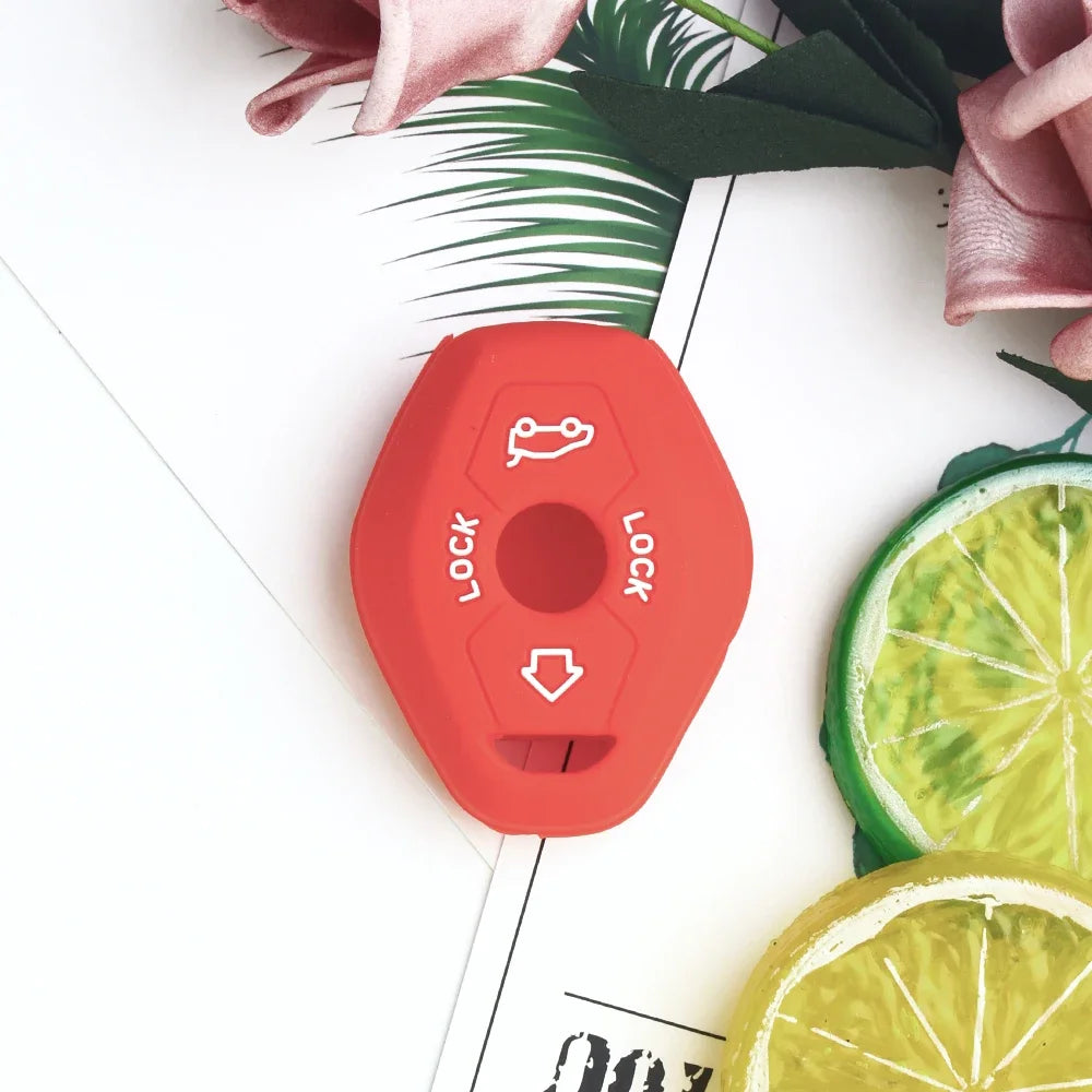 KEYYOU Silicone Remote Key Case Cover for BMW (1998–2005, 3 Buttons) - JustUsRacers