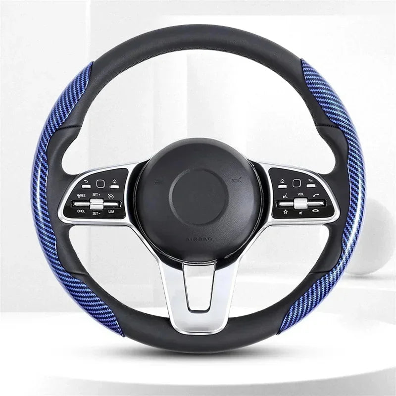 2024 Carbon Fiber Car Steering Wheel Cover (2PCS) - JustUsRacers