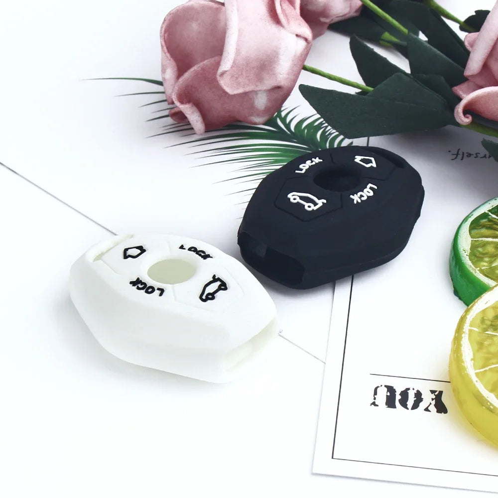 KEYYOU Silicone Remote Key Case Cover for BMW (1998–2005, 3 Buttons) - JustUsRacers