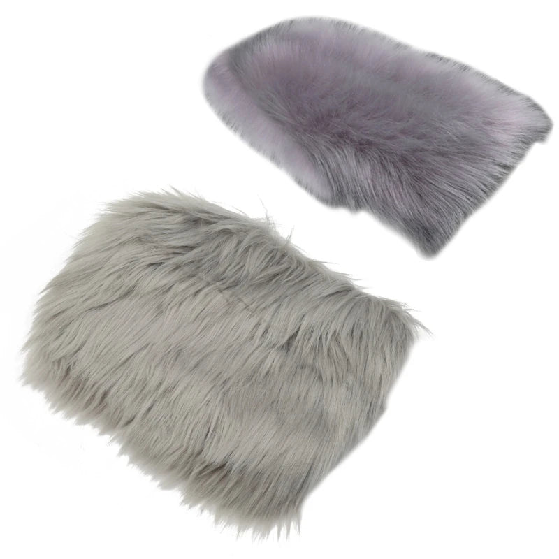 Furry Sheepskin Wool Car Armrest Cover - JustUsRacers