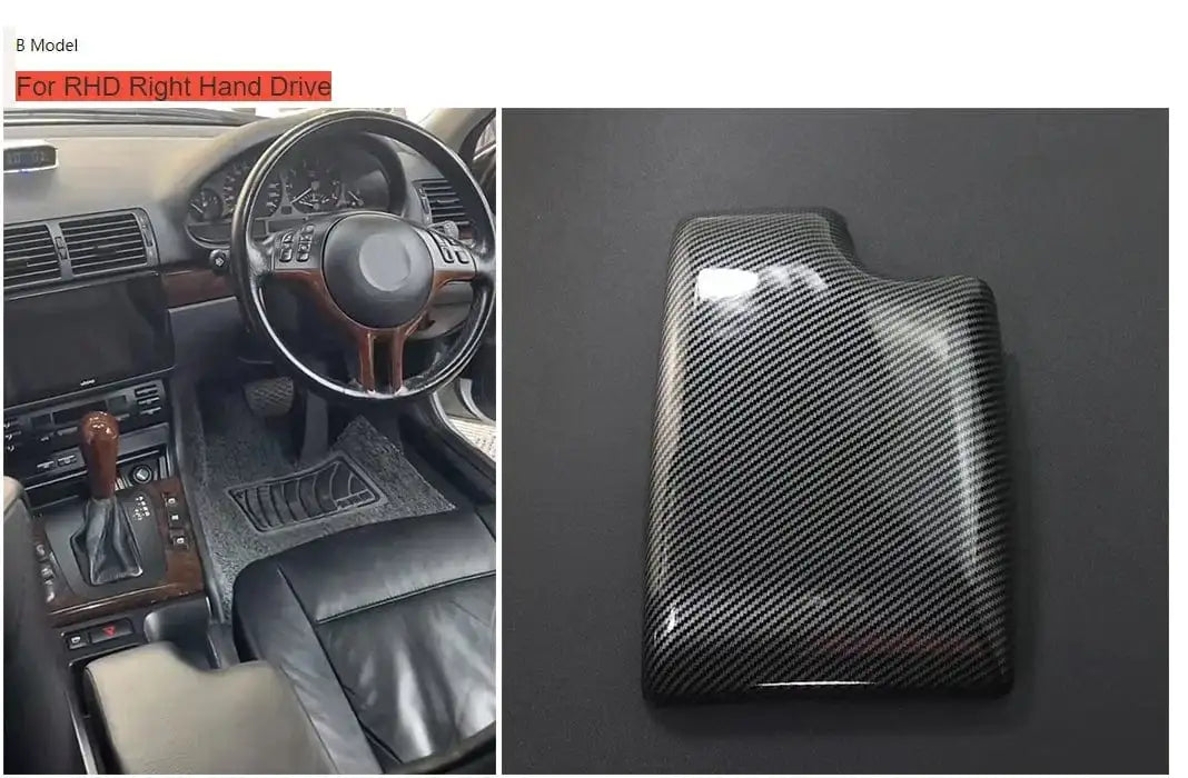 Car styling For BMW 3 Series E46 1998-2004 Carbon fiber Center Console Stowing Tidying Armrest box protect sticker cover Trim - JustUsRacers