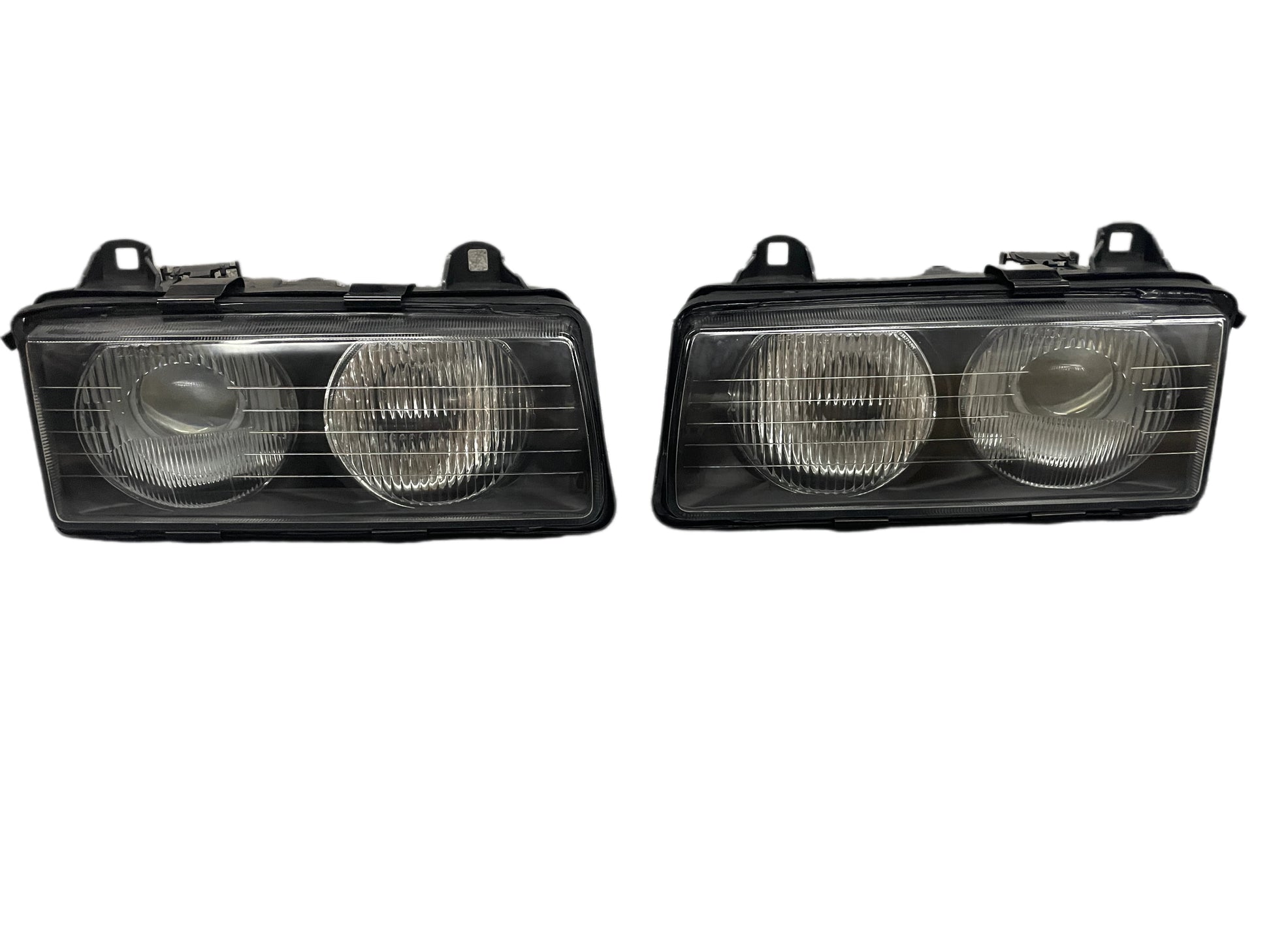 "BMW E36 Euro Projector Headlights (Pair) - Designed for Mercedes-Benz S-Class models, replacing standard headlights with upg