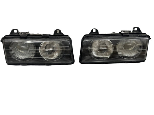 "BMW E36 Euro Projector Headlights (Pair) - Designed for Mercedes-Benz S-Class models, replacing standard headlights with upg