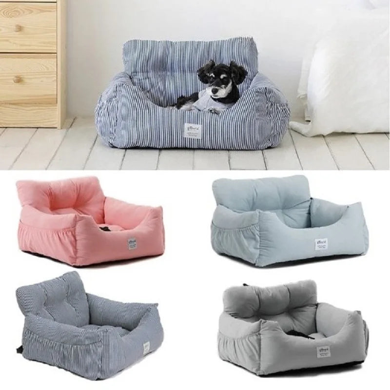 2-in-1 Pet Dog Carrier Folding Car Seat Pad - JustUsRacers