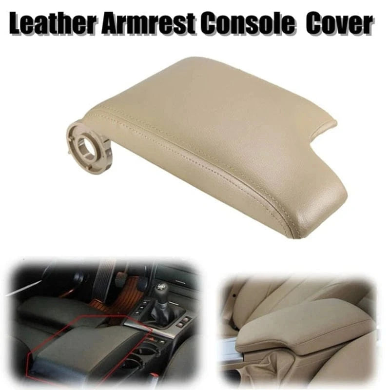 1Pcs Leather Armrest with Plastic Plate for BMW E46 3 Series 1999-2005 Left Hand Drive Beige - JustUsRacers