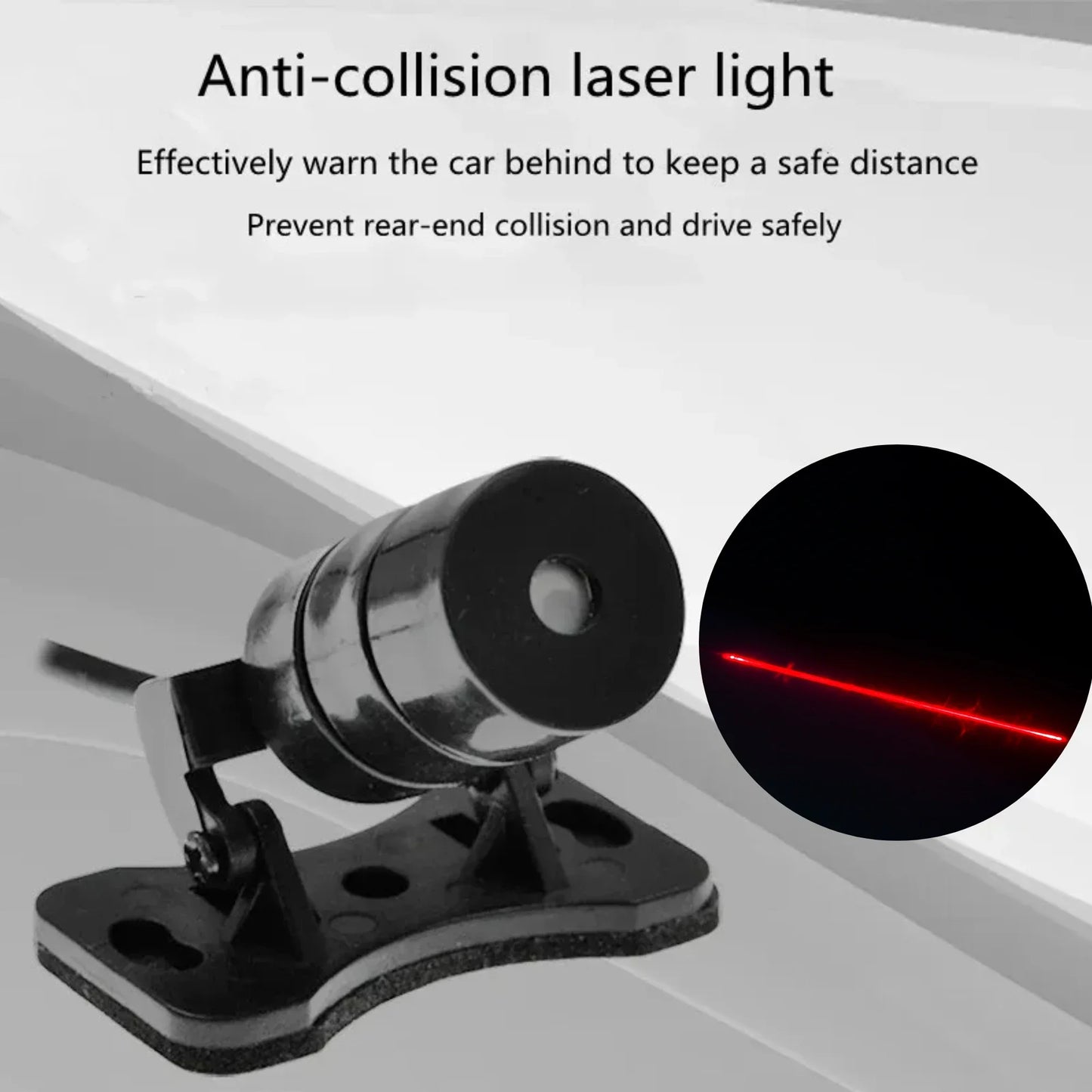 'Car LED Laser with Anti-Fog and Anti-Collision. Universal fit.' Keep it short, clear, and informative — that's how pros writ