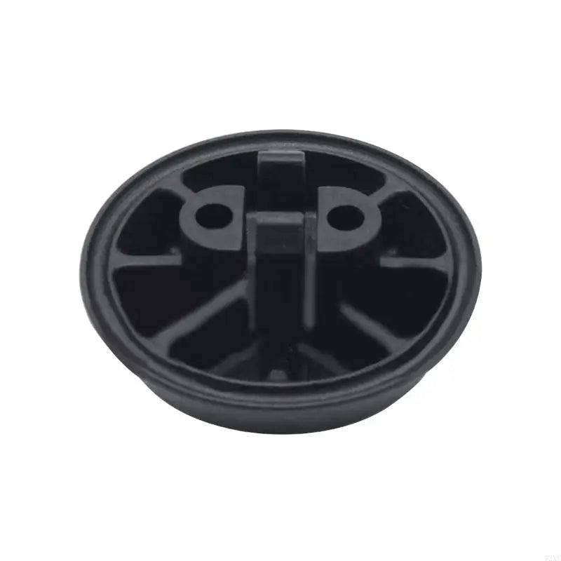 Black BMW underbody support plug with hole for jack connection. (Part No. 72XB)