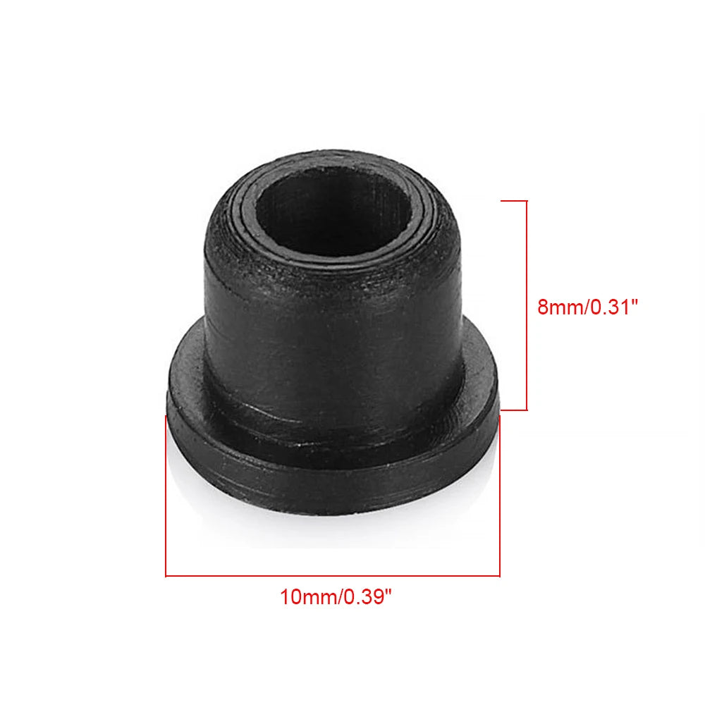 BMW Emblem Grommet Clips (10pcs): Black rubber, securing BMW badges.