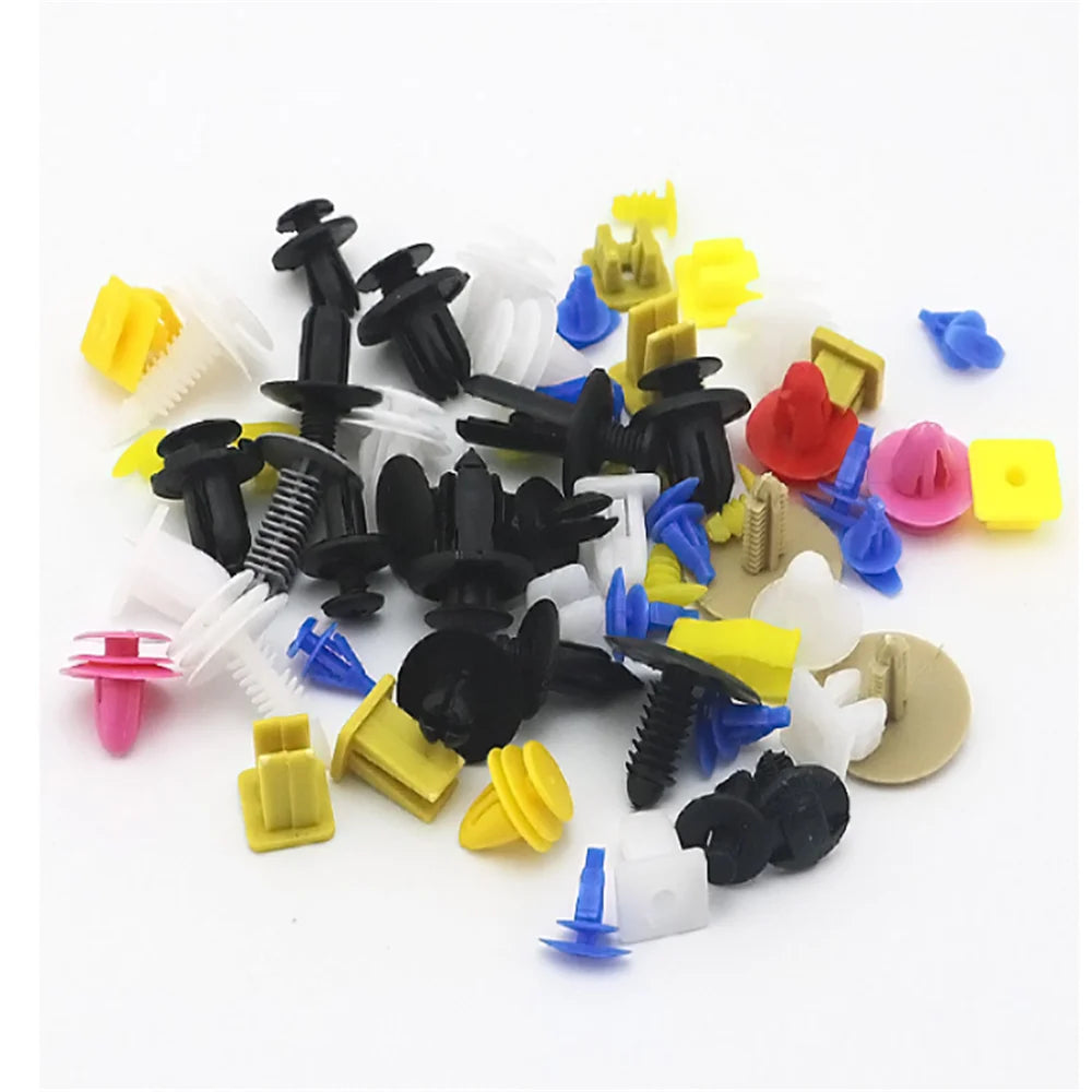 "100-piece BMW interior trim kit: Plastic clip fasteners for E36, E46, and E90 models."