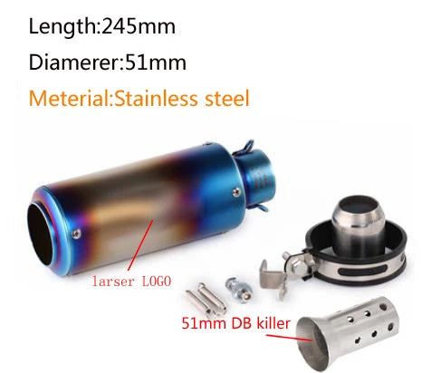 "Suzuki GSX-S1000/Versys exhaust component: Carbon fiber muffler with connected metal pipes."