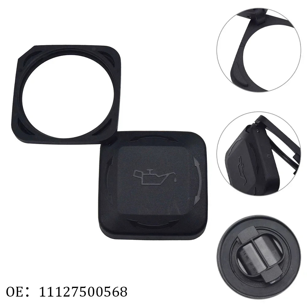 BMW Oil Filler Cap Cover for select models: E36, E34, E39, E46, E90, E60, E64. Replaces rear view mirror cap.