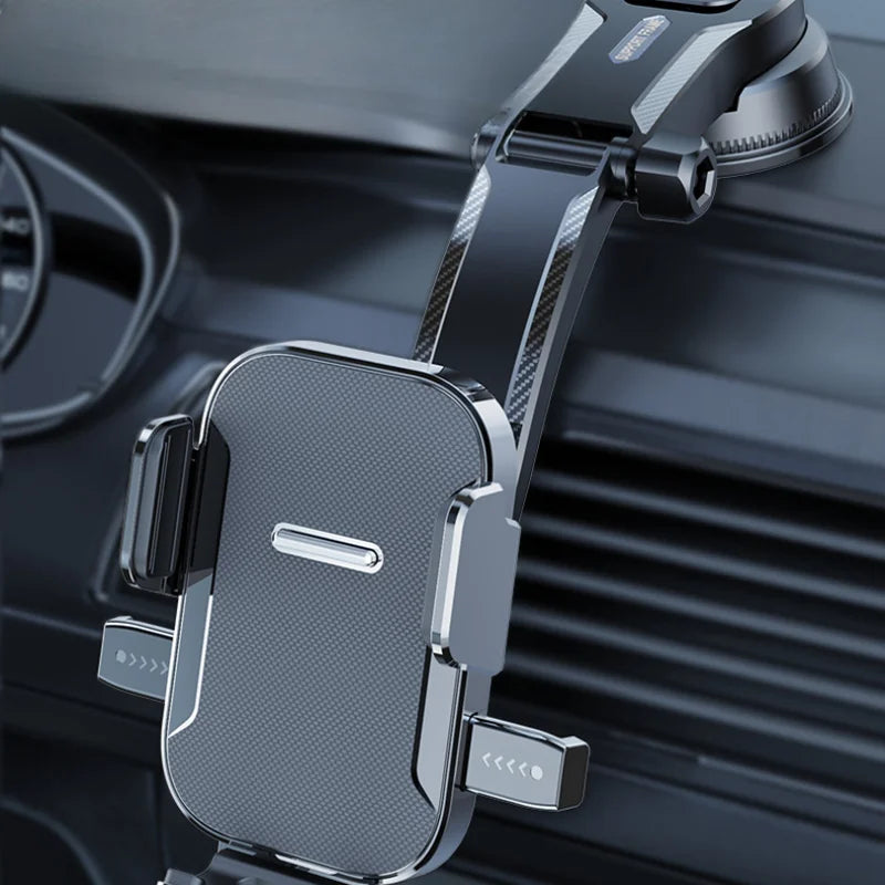 'Car phone holder with suction cup — fits devices up to 90mm wide. Enhance drive convenience.'