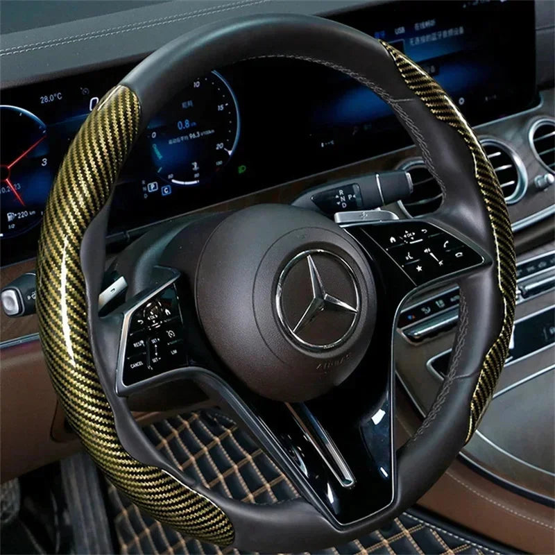2024 Carbon Fiber Car Steering Wheel Cover (2PCS) - JustUsRacers