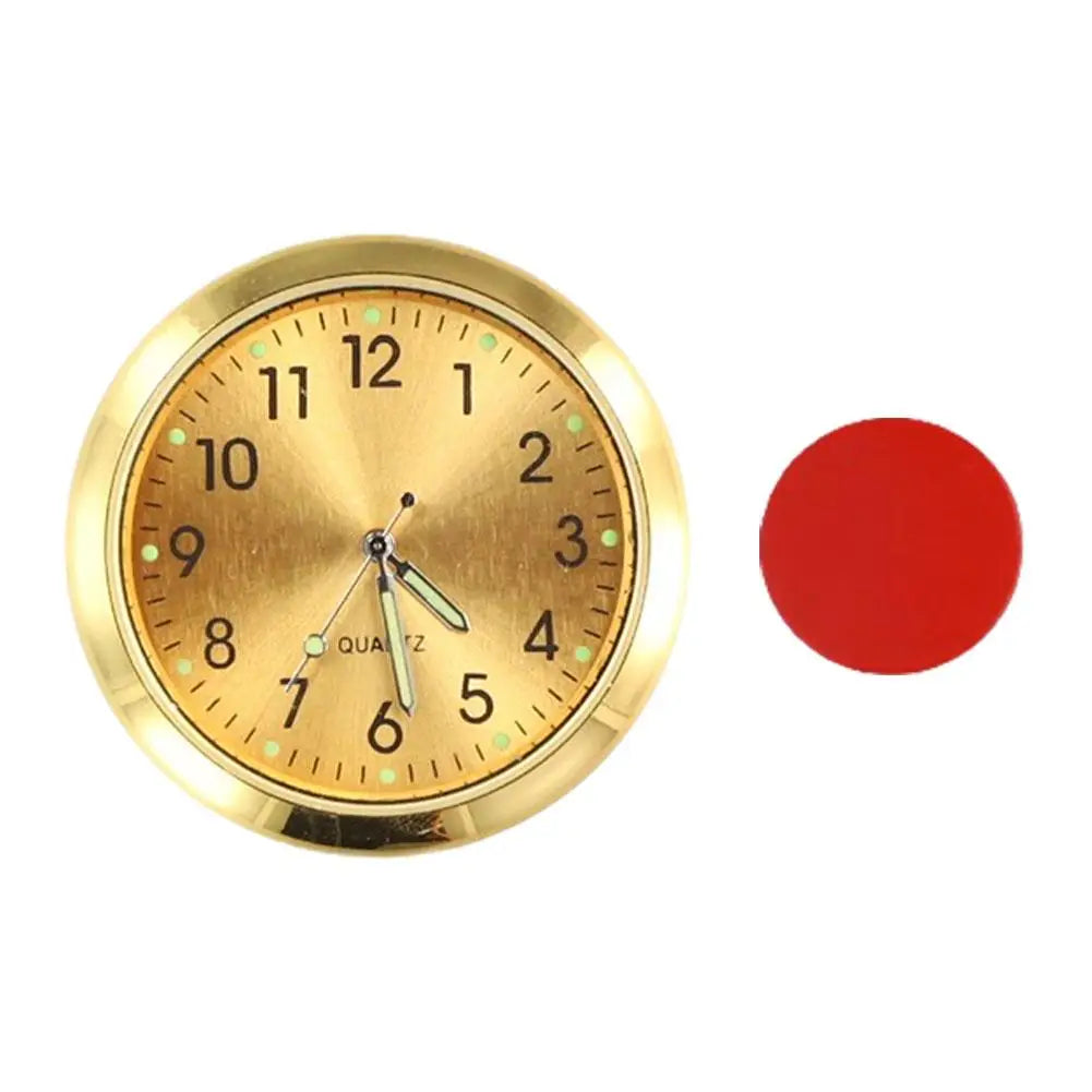 Red dot accent clock: Mini dashboard car clock, suitable for cars, boats, and desks.