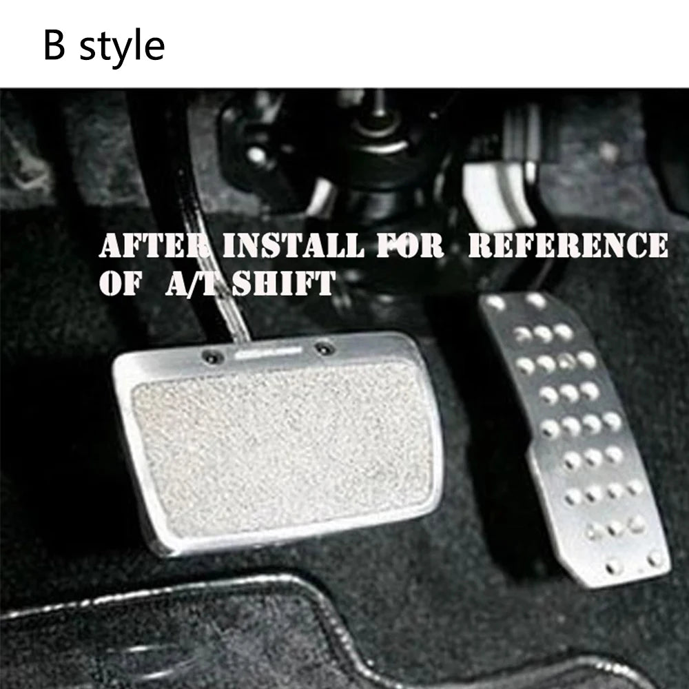 Silver plate Racing Pedal Set: Includes brake, clutch, gas pedals for Honda Civic/Accord.

Or, more succinctly:

Racing Pedal