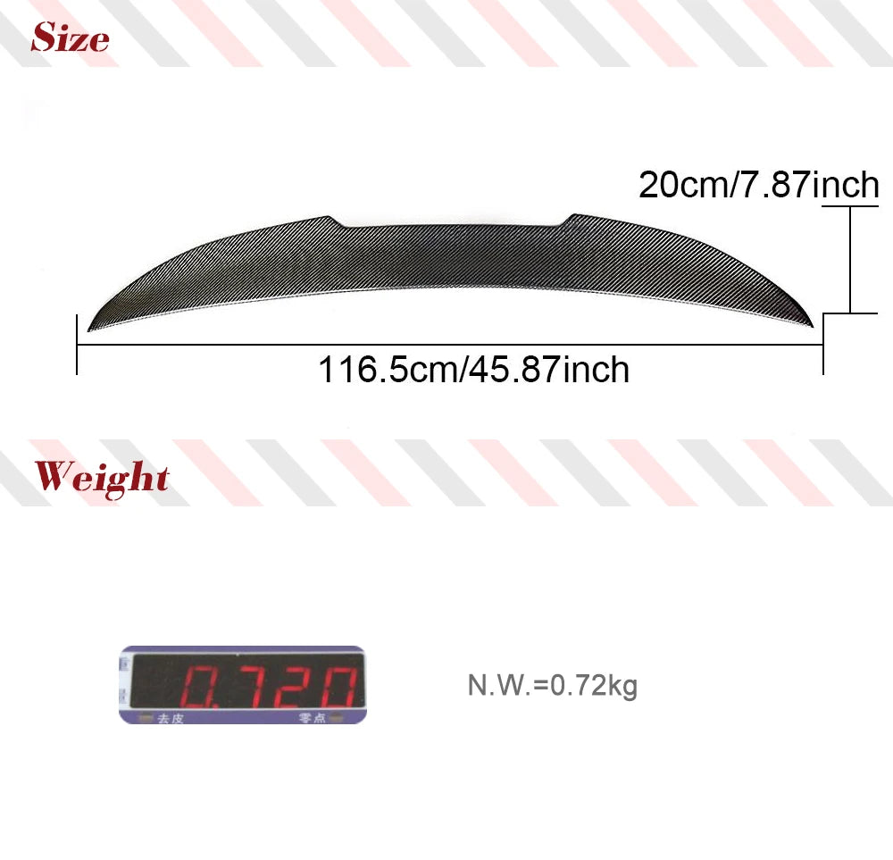 Carbon Fiber Highkick Trunk Spoiler for BMW E46 Sedan (1998-2005)