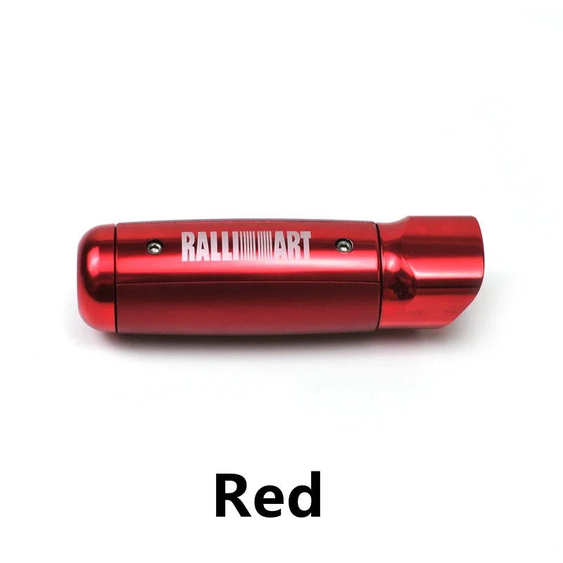 Red aluminum handbrake cover for Mitsubishi vehicles: Lancer, ASX, Outlander, Evo.