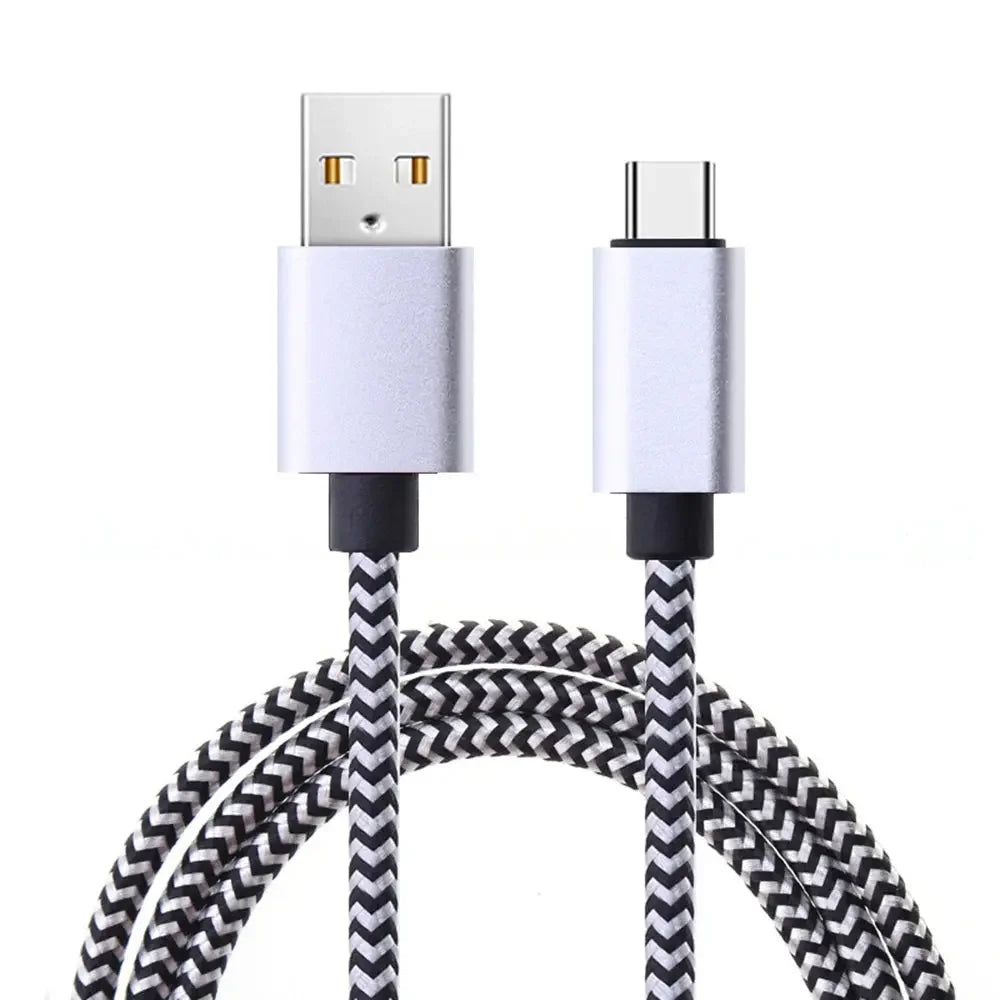 USB Type C Cable Date Sync 2.4A Fast 1M 2M 3M Charging Nylon Braided Wire Charger Cable For Samsung Huawei Android Mobile Phone - JustUsRacers