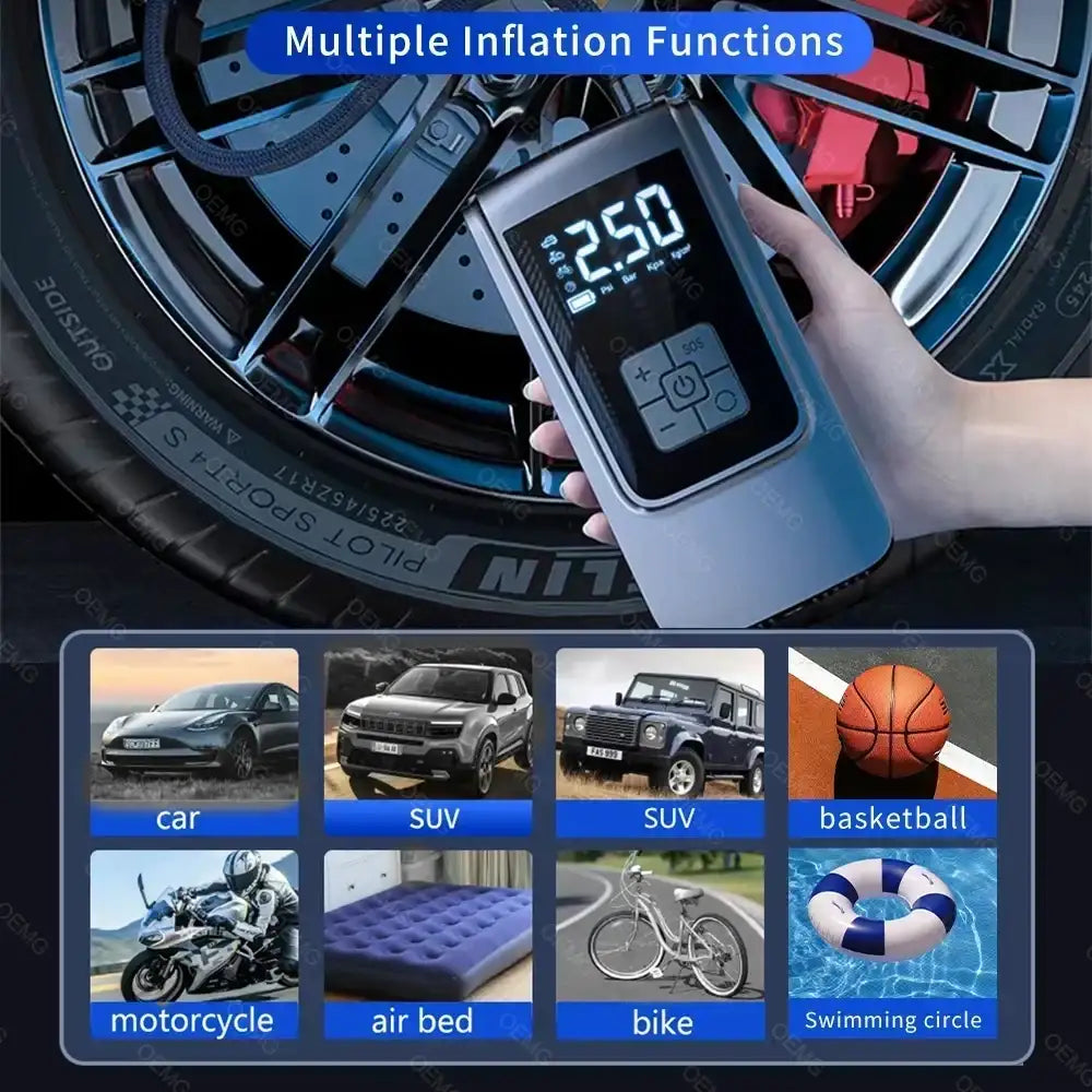Portable Inflatable Air Pump Car Tire Inflator - JustUsRacers