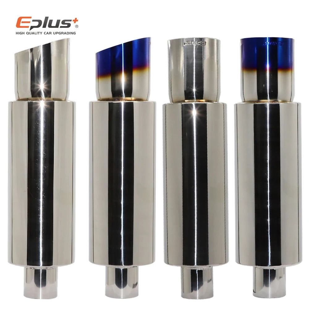 EPLUS Universal Car Exhaust Straight Muffler Tail Pipe - JustUsRacers