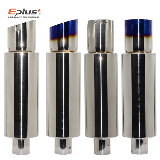 EPLUS Universal Car Exhaust Straight Muffler Tail Pipe - JustUsRacers