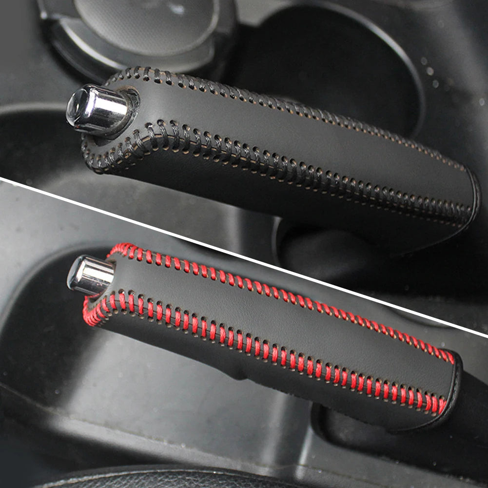 PU Leather Car Handbrake and Gear Shift Cover - JustUsRacers