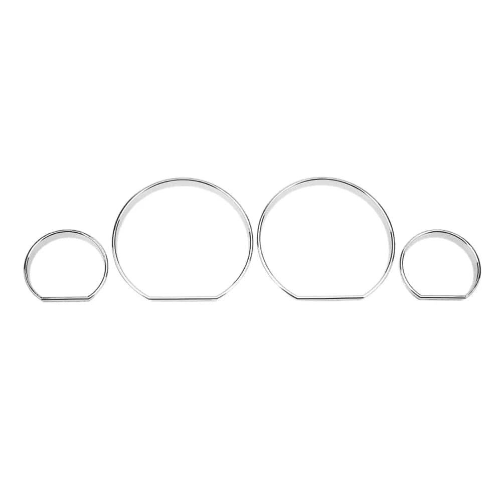 4PCS Chrome Gauge Dash Dial Rings Bezel Trim Speedometer AC for BMW E46 Dashboard Decoration Car Styling Cover Car Accessories - JustUsRacers