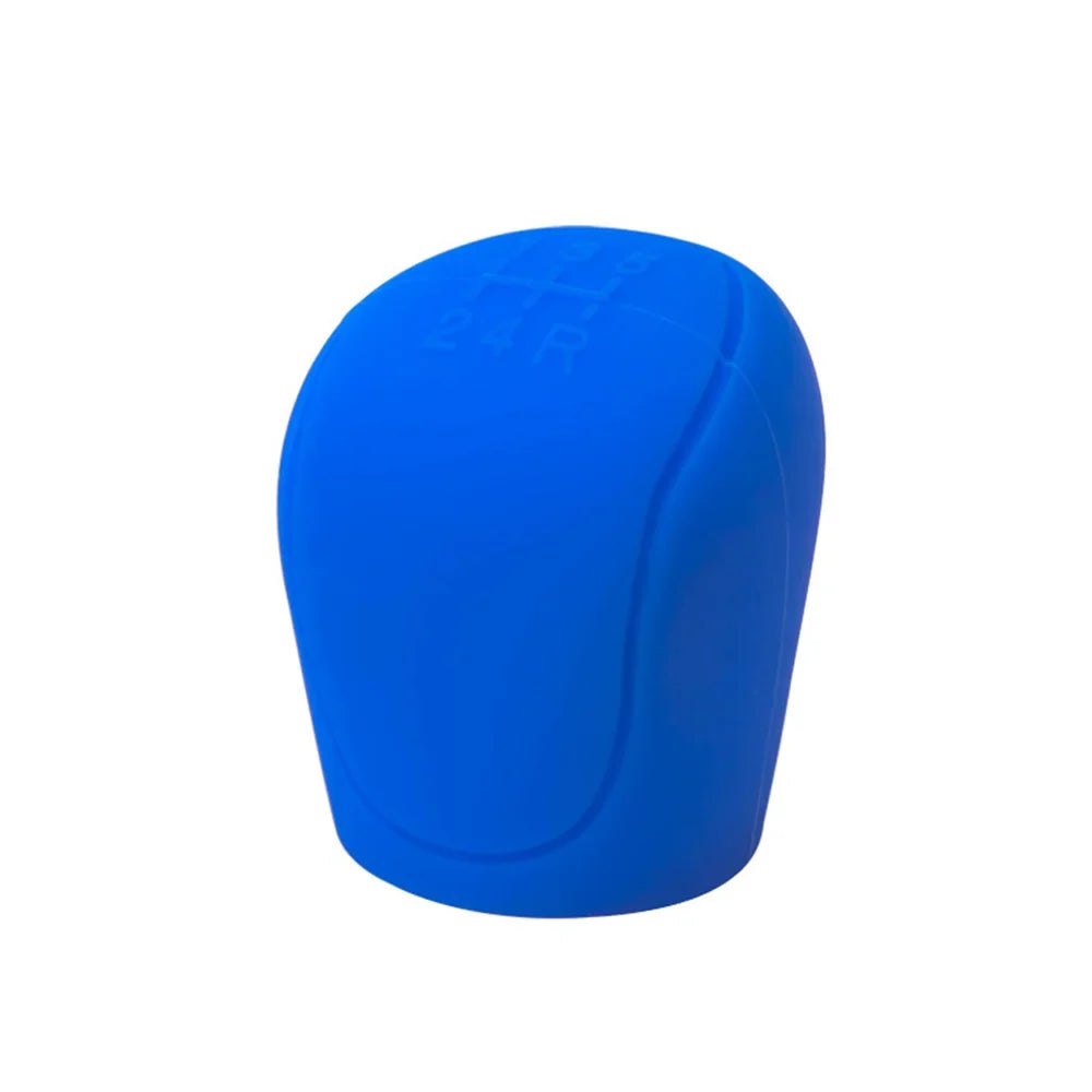 "Universal set of anti-slip interior kit for gear and handbrake covers in blue."