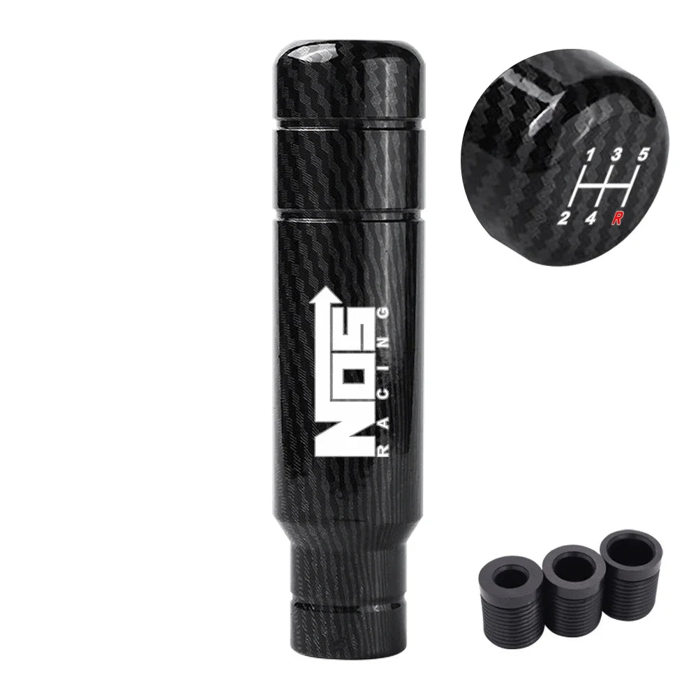 Racing NOS Carbon Fiber 13cm Universal JDM Gear Shift Knob - JustUsRacers