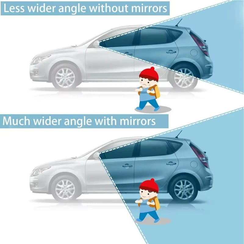 Adjustable Wide-Angle Side Rear Convex Mirror - JustUsRacers