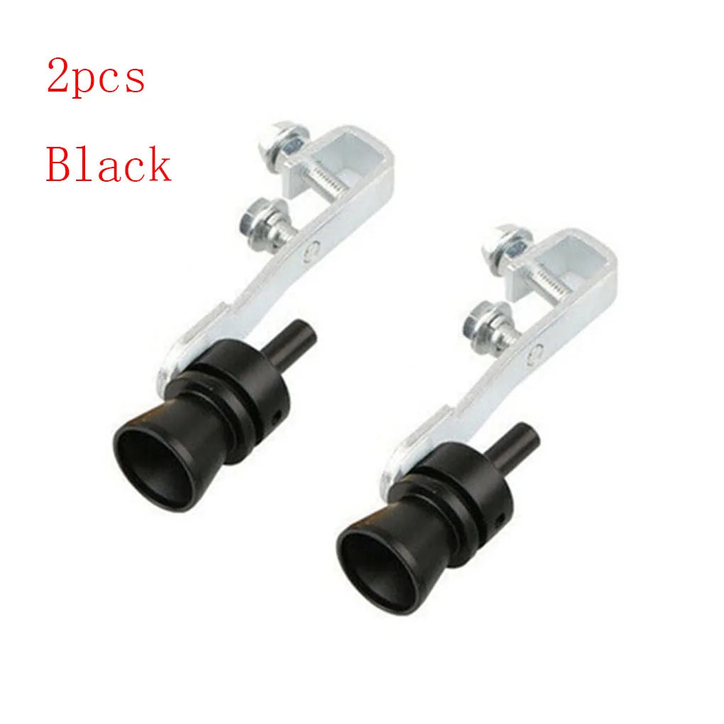Two black door handle sets for car with Turbo Sound Whistle exhaust simulator, available in S/M/L/XL sizes.