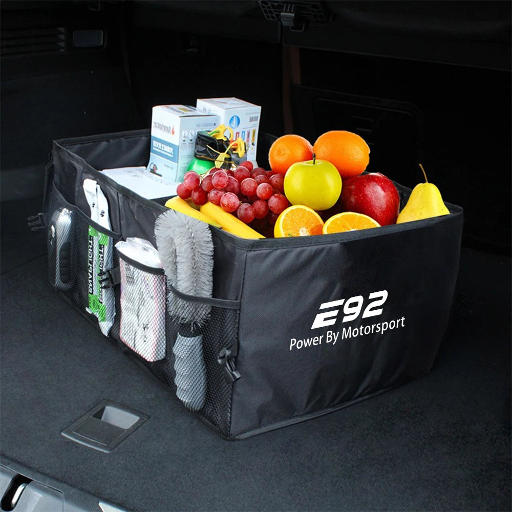 "BMW E36 E39 E46 Folding Trunk Box Organizer: Empty, ready for customized storage solution."