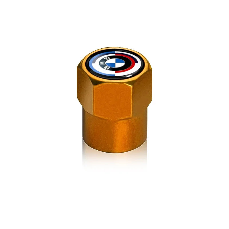 Set of 4 BMW tire valve stem caps for E36, E46, and E90 models. Replace standard caps with these authentic BMW logos.