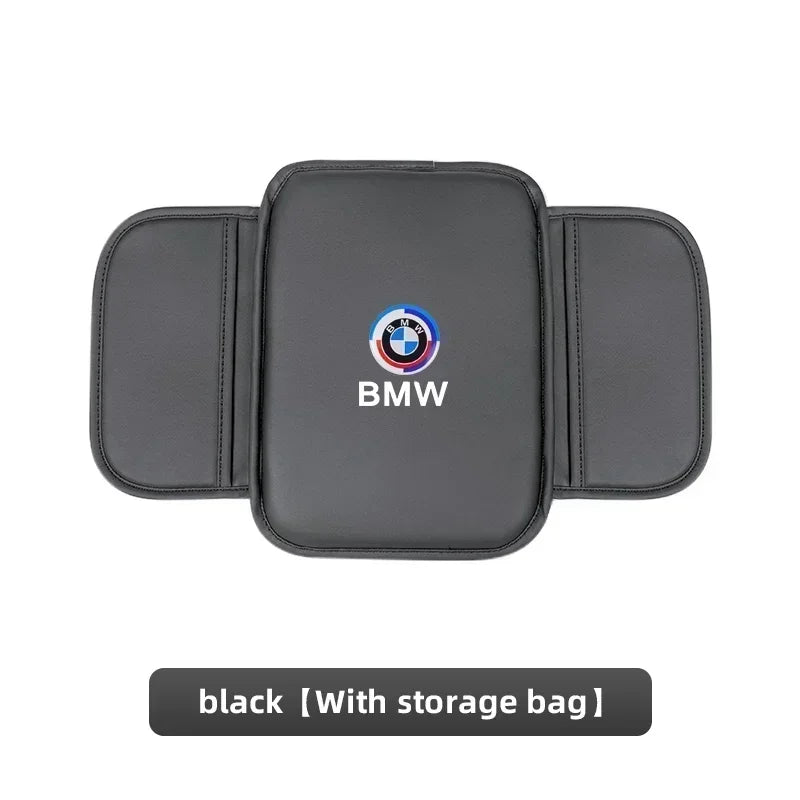 "Universal leather armrest pad for BMW E36, E46 models. Enhances comfort with genuine leather finish."