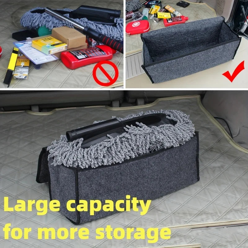 Gray Anti-Slip Car Trunk Storage Organizer - JustUsRacers