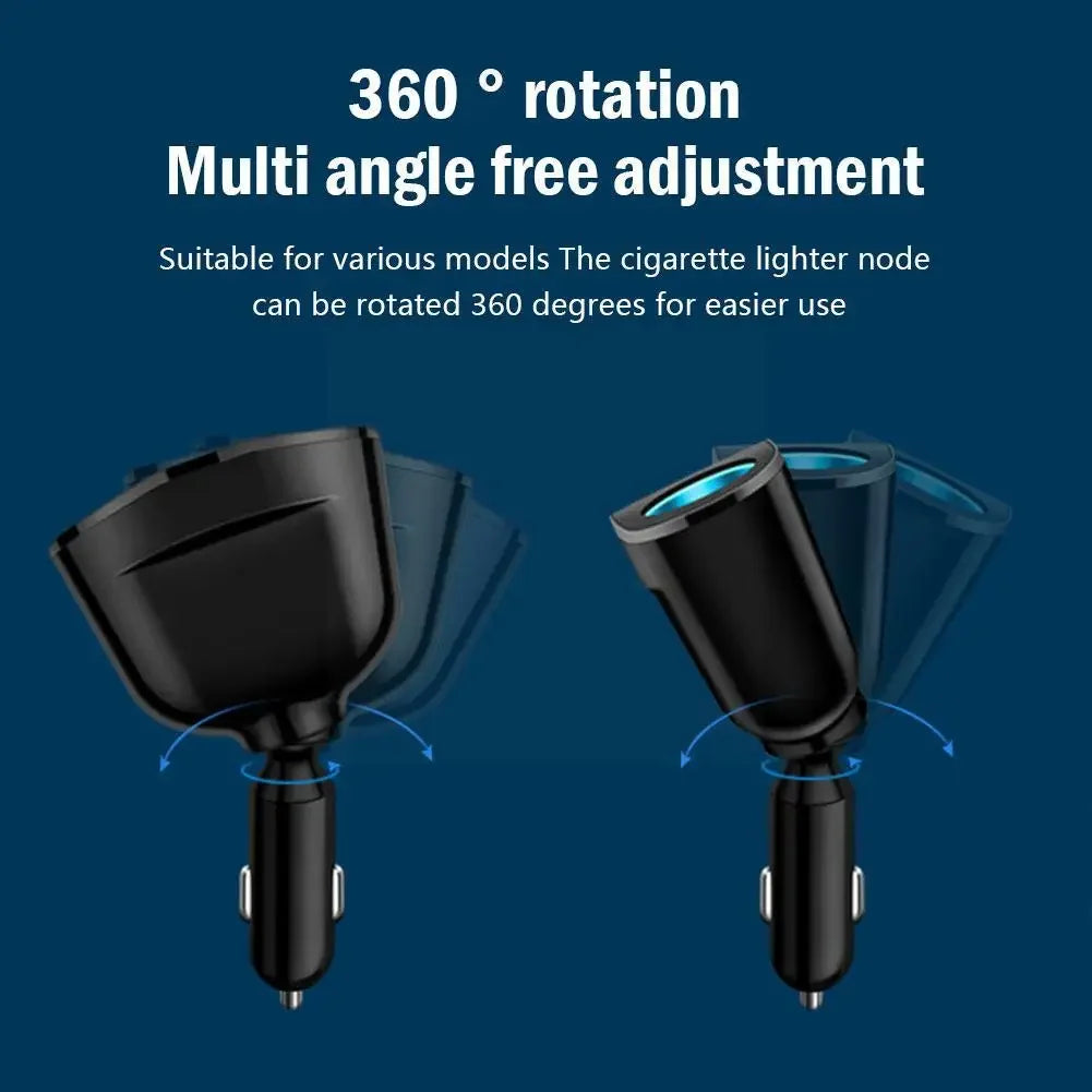 Car Cigarette Lighter Socket Splitter with USB Charger - JustUsRacers