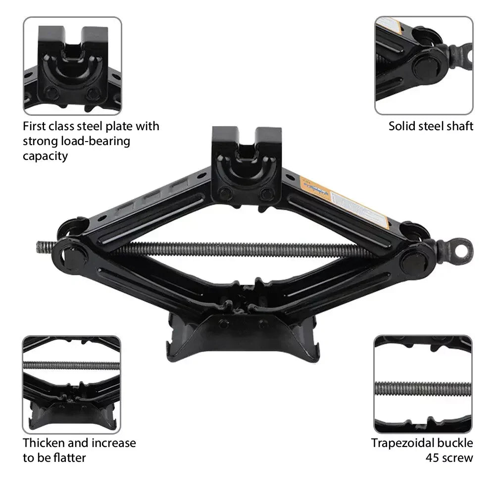 Car Jack 2T/2.5T Portable Hand-Cranked Scissor Jack - JustUsRacers