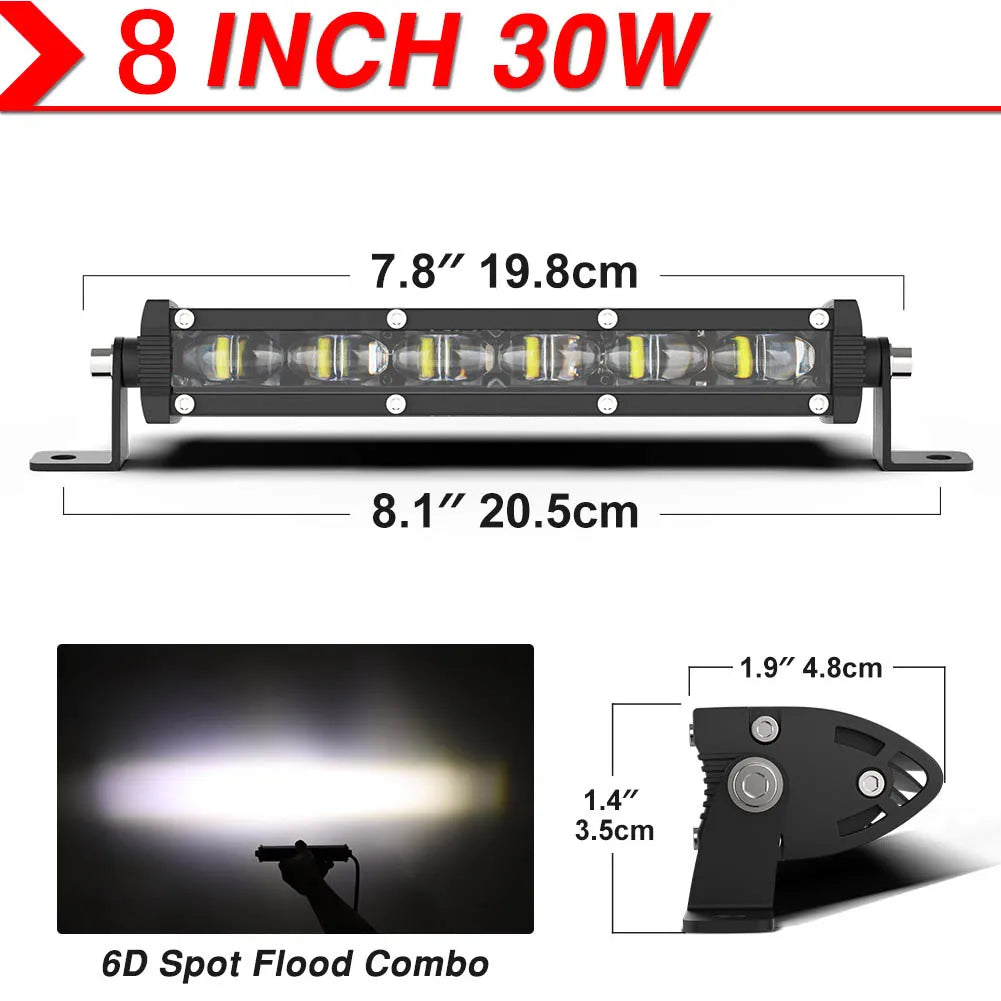 6D Ultra Strip LED Light Bar - JustUsRacers