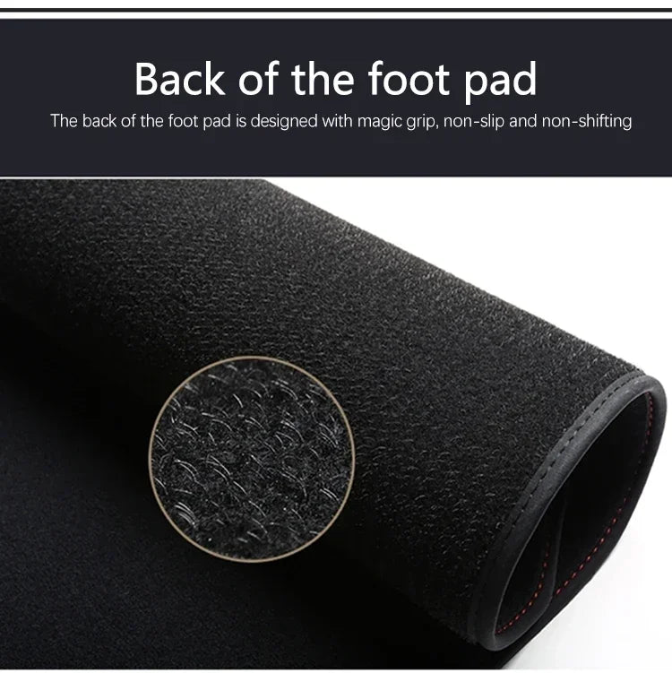 "Black velour BMW E36 floor mats with gold foil accents (1990-2000)."