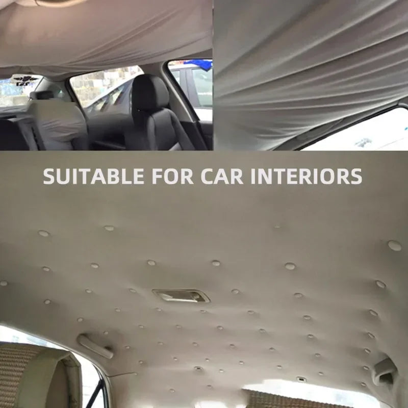 White cloth-covered car interiors: Our 30-60 pcs Car Headliner Repair Pins ensure proper roof buckle retention.