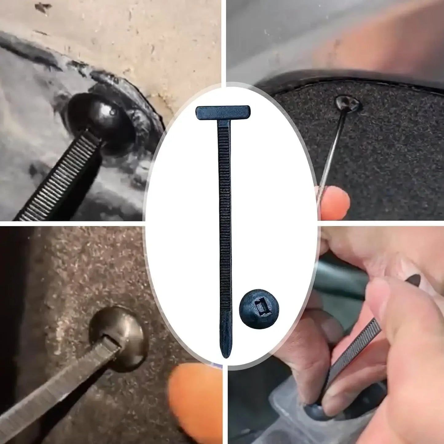 Replacement clip for nylon cable tie buckle - fits auto fasteners. Fixes drainage issues. Compatible with screw-in models. Su