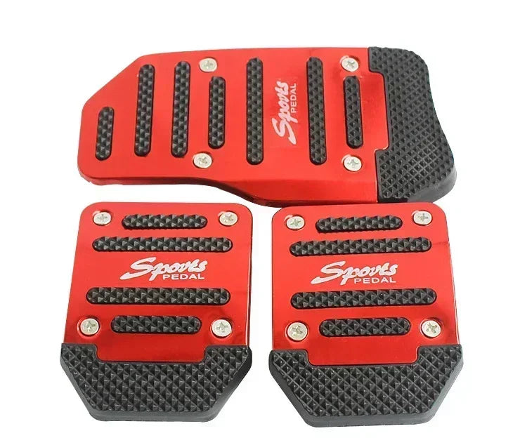 Universal Non-Slip Aluminum Manual Transmission Pedal Cover Set - JustUsRacers
