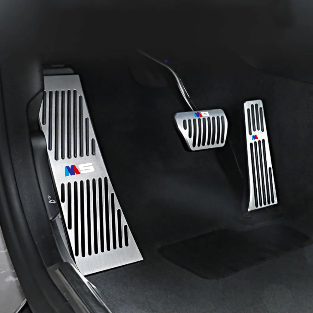 BMW Foot Pedal Covers Stainless Steel Rubber Anti-Slip Pedals - JustUsRacers