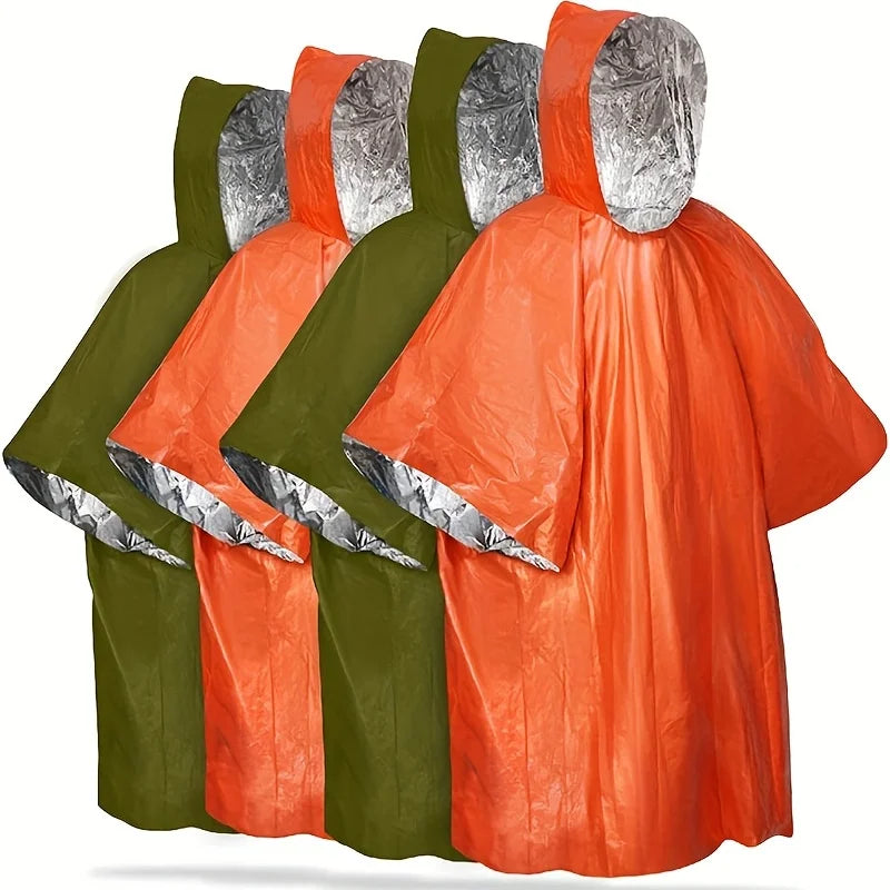 Heavy Duty Emergency Rain Poncho with Hood - JustUsRacers